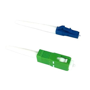 FiberFox FOX-LCU-SM-09-10 SC Splice-on Connectors, 900 um, Blue Housing/White Boot, 10-Pack