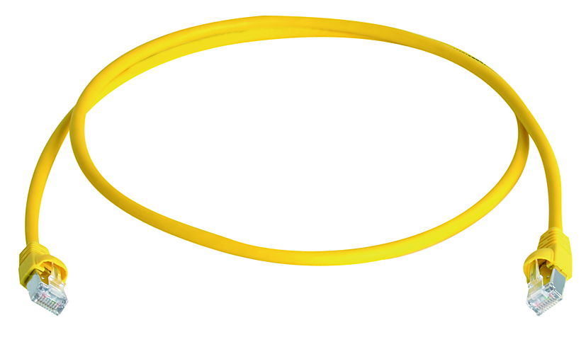 100007977 Patch Cord Cat.6A MP8 FS 500 LSZH-1,0 m, yellow- previously L00000A0085