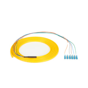 Pigtail set -12 Colour Strand SM/LC – UPC Connector - 1,8m, Corning glass