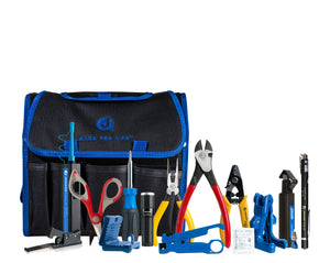 TK-150: Fiber Prep Kit with Connector Cleaner, Fiber Cleaver, & Visual Fault Locator, Jonard