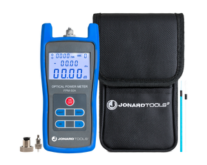 FPM-50A: Fiber Optic Power Meter (-50 to +26 dBm) with FC/SC/LC Adapters, Jonard